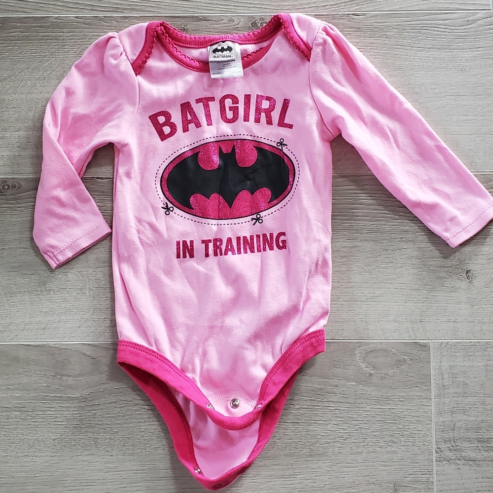 4/$20 BATGIRL Pink Onsie Size 6-12M